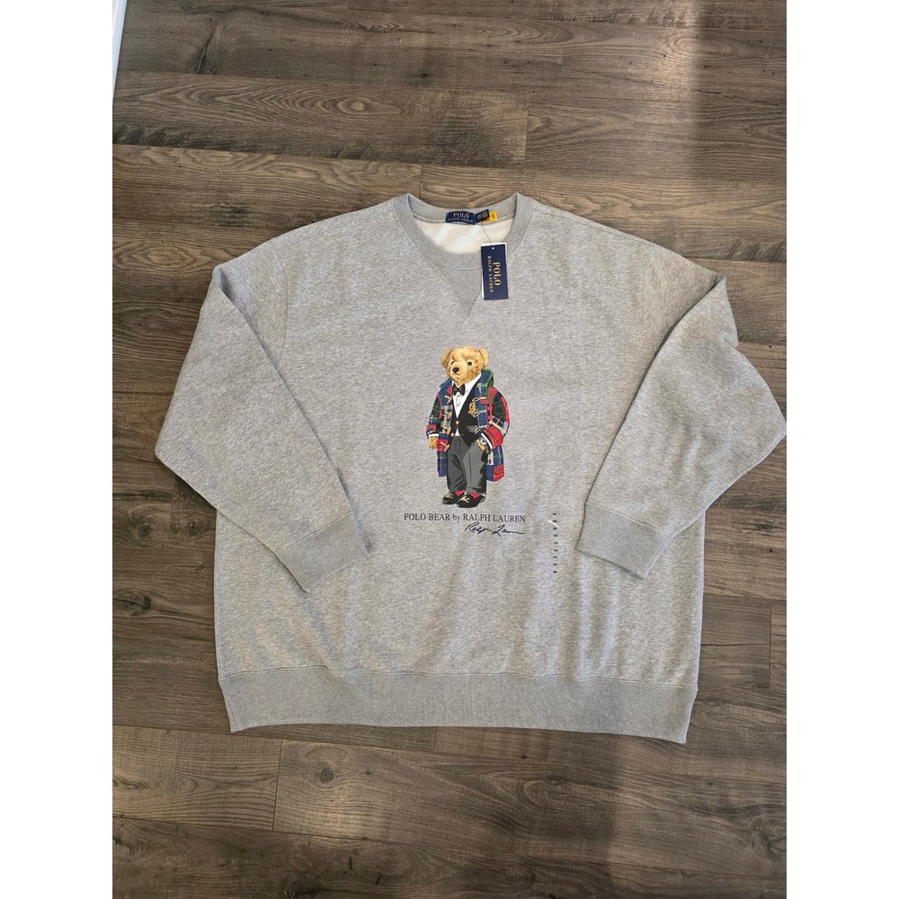 NWT Polo Ralph Lauren Men's Sweatshirt Graphic Preppy Polo Bear Crewneck 3XL‎
